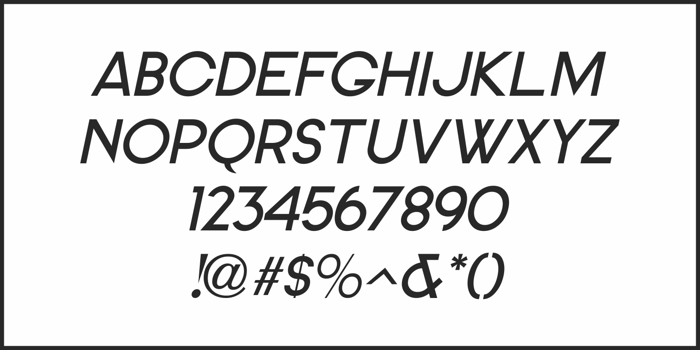 Example font Clean Deco JNL #2